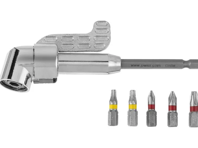 Lochsägen-Set / HSS-Schraubenausdreher / Winkel-Bithalter mit Bit-Set / Flexible Welle