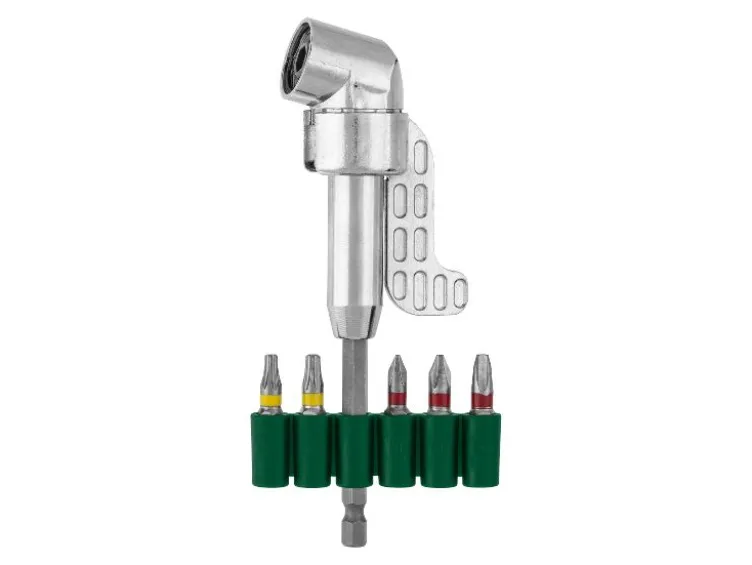 Lochsägen-Set / HSS-Schraubenausdreher / Winkel-Bithalter mit Bit-Set / Flexible Welle