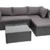 Loungeecke mit Tisch, grau