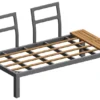 Loungeecke, 3-teilig, aus Alu und Holz, braun/grau