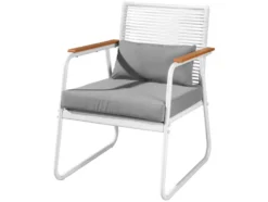 Loungeset mit Seiloptik, 4-teilig