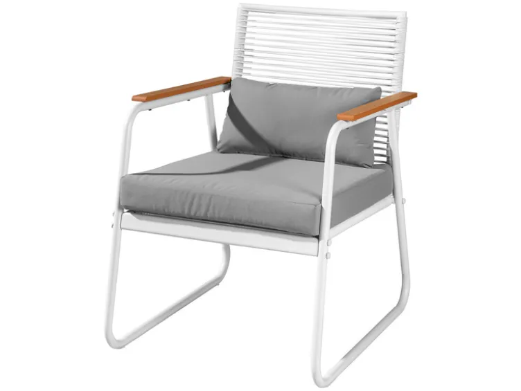 Loungeset mit Seiloptik, 4-teilig