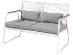 Loungeset mit Seiloptik, 4-teilig