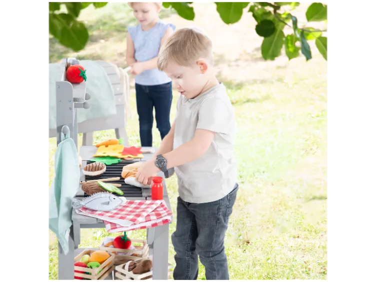 Matschküche »BBQ«, aus wetterfestem, robustem Massivholz