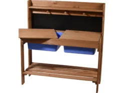 Matschküche für Kinder, aus Holz, mit Kreidetafel