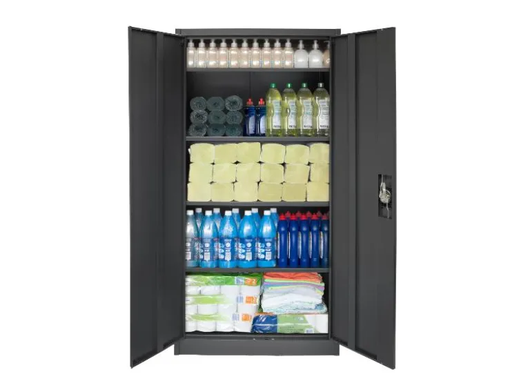 Metallschrank anthrazit, H 168 X B 80 X T 40cm, 250kg Belastung