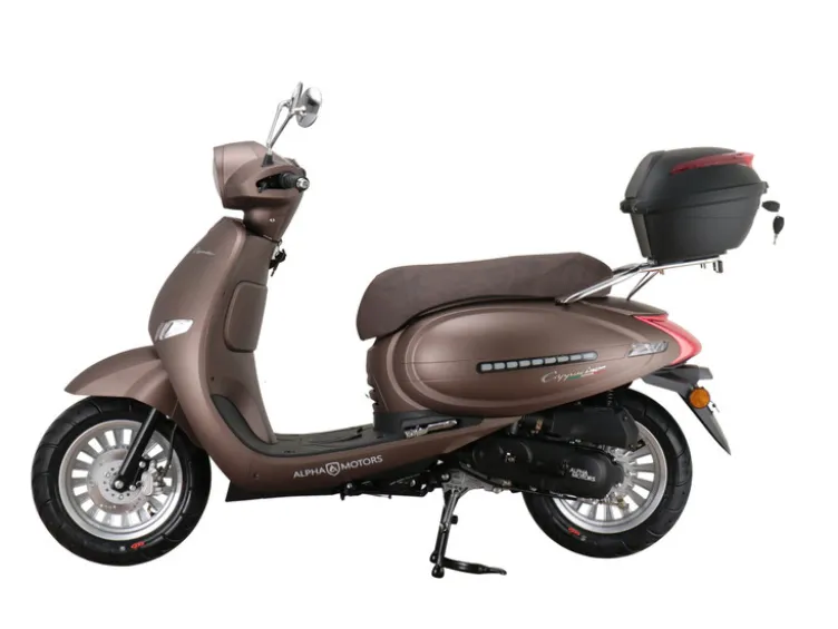 Motorroller Cappucino 125 ccm 85 km/h EURO 5+ mattbraun inkl. Topcase