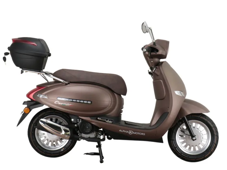 Motorroller Cappucino 125 ccm 85 km/h EURO 5+ mattbraun inkl. Topcase