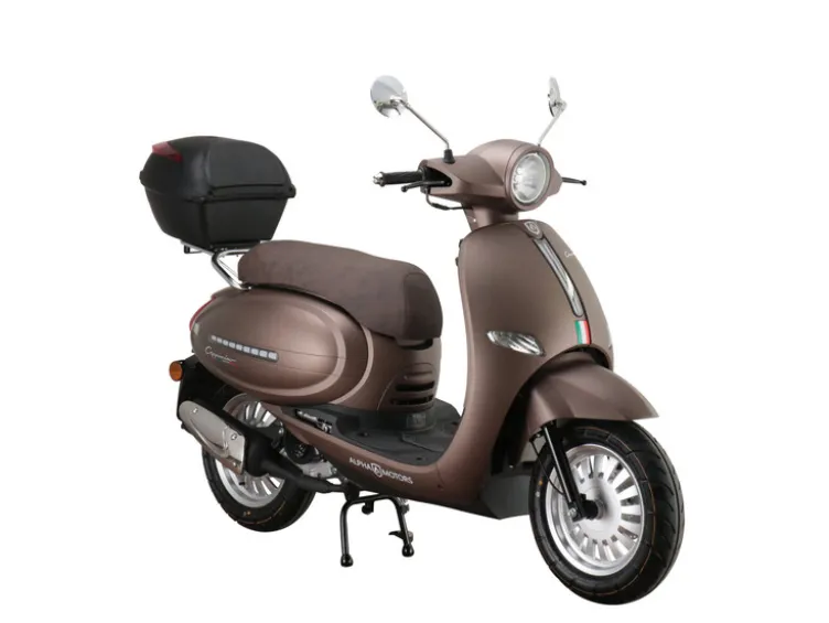 Motorroller Cappucino 125 ccm 85 km/h EURO 5+ mattbraun inkl. Topcase