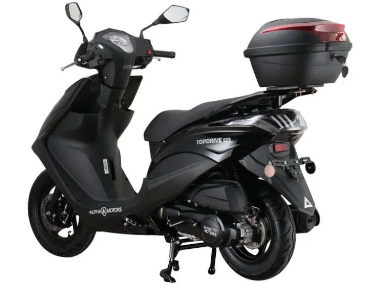 Motorroller Topdrive 125 ccm 85 km/h EURO 5+ schwarz inkl. Topcase