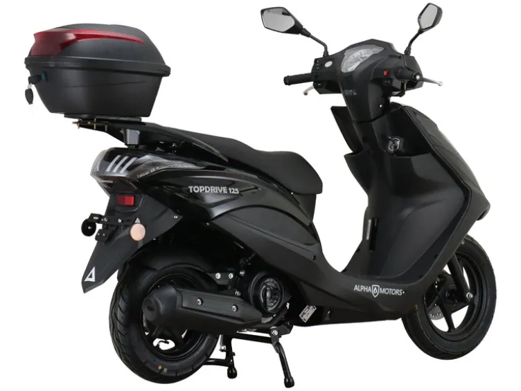 Motorroller Topdrive 125 ccm 85 km/h EURO 5+ schwarz inkl. Topcase