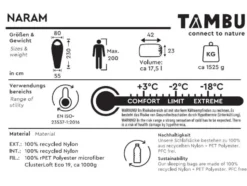 Mumienschlafsack Naram grau/blau