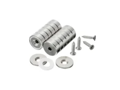 Neodym-Magnete / Magnethalter mit Clip / Magnethaken / Ösenmagnete / Senkkopf-Topfmagnet-Set
