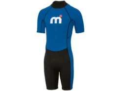 Neoprenanzug Shorty, kurz, mit Reißverschluss am Rücken, blau/schwarz