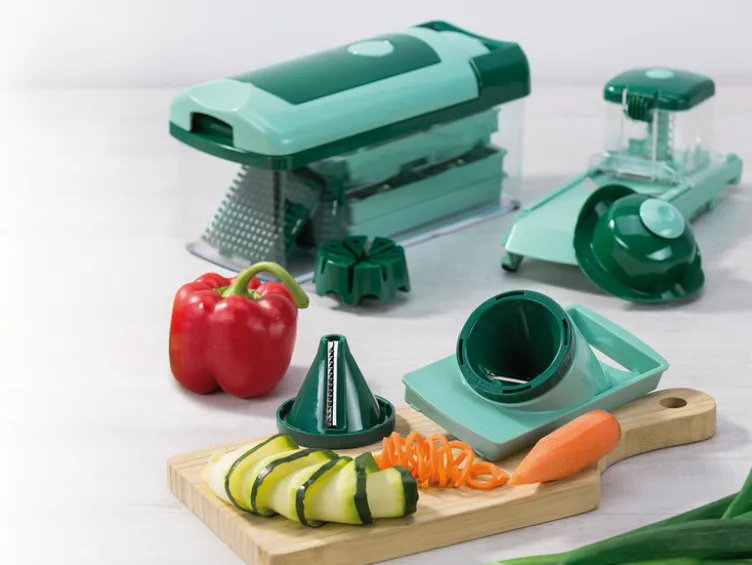 Nicer Dicer »Fusion Smart«, 16-teilig, 1,25 l Auffangbehälter, Klingen aus Edelstahl