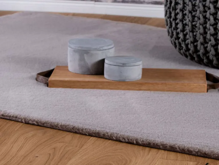 Obsession Teppich »My Cha Cha 535«, mit Kaninchenfell Haptik, geeignet für Fußbodenheizung