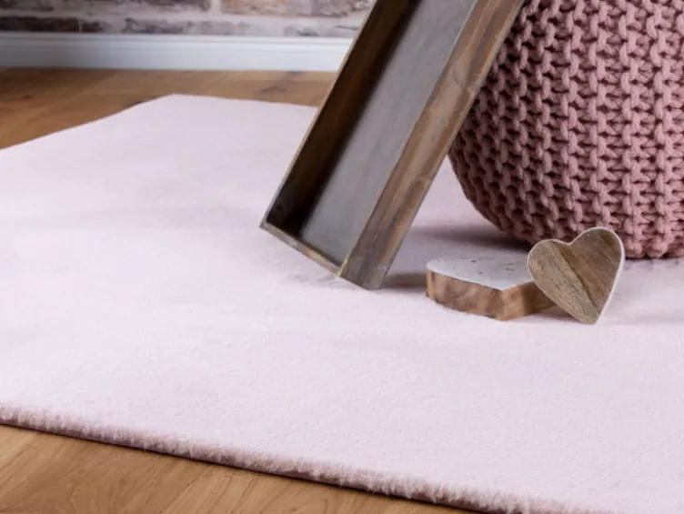 Obsession Teppich »My Cha Cha 535«, mit Kaninchenfell Haptik, geeignet für Fußbodenheizung