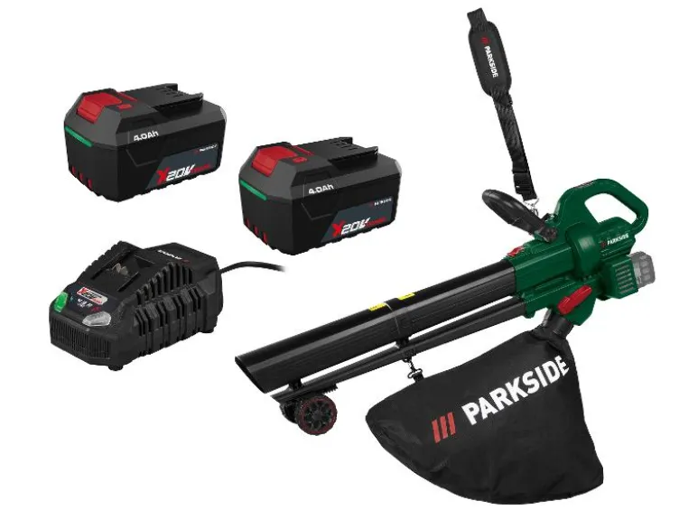Parkside 40V Akku-Laubsauger/-bläser »PALSB A1« Set inkl. 20V Akku 4 Ah »PAP 204 A1« und 20V Schnellladegerät »PLG 20 C3«