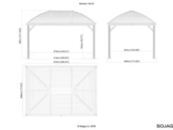 Pavillon Moreno 10x14, galv. Stahl