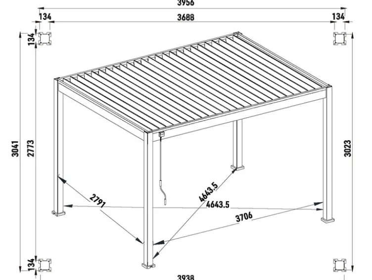 Pavillon »Superior«, aus Aluminium