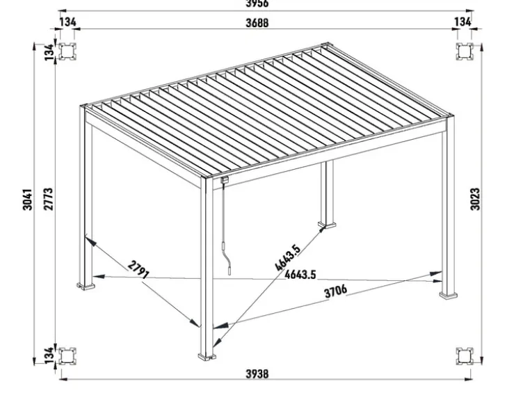 Pavillon »Superior«, aus Aluminium