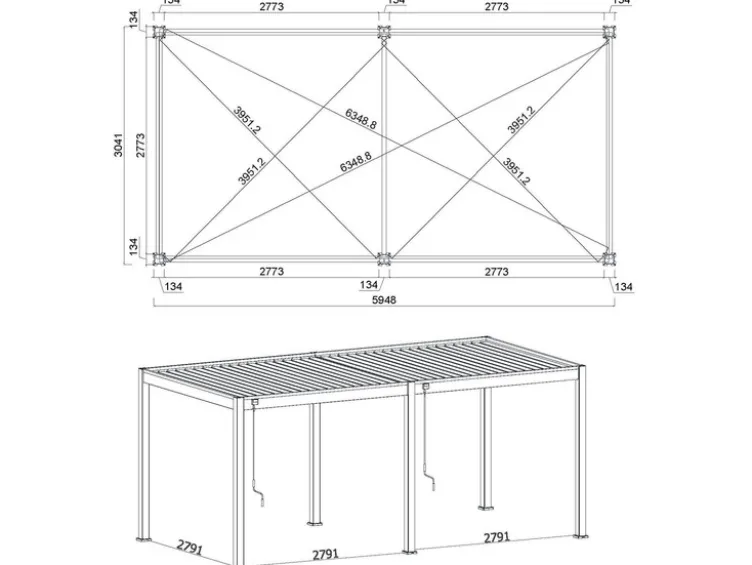 Pavillon »Superior«, aus Aluminium