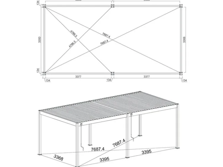 Pavillon »Superior«, aus Aluminium