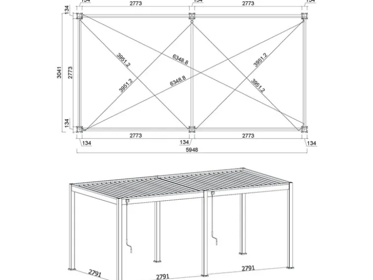 Pavillon »Superior«, aus Aluminium