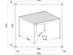 Pavillon »Superior«, aus Aluminium