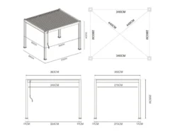 Pavillon »Trumpf«, mit verschließbaren Stahl-Lamellen