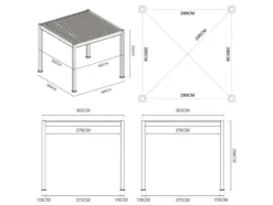Pavillon »Trumpf«, mit verschließbaren Stahl-Lamellen