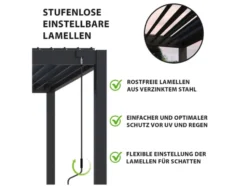 Pavillon »Trumpf«, mit verschließbaren Stahl-Lamellen