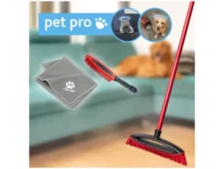 Pet Pro Komplettset, Besen, Bürste & Handtuch