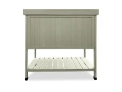 Pflanztisch mit Ablage und Schrank, 98 x 48 x 97 cm, aus Holz
