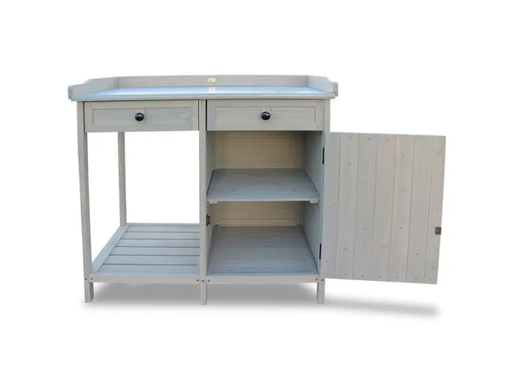 Pflanztisch Unterschrank, 98 x 48 x 95 cm, grau