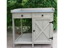 Pflanztisch Unterschrank, 98 x 48 x 95 cm, grau