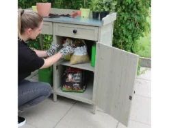 Pflanztisch Unterschrank, 98 x 48 x 95 cm, grau