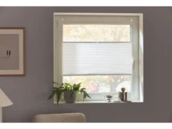 Plissee Rollo für Fenster, 60 x 130 cm, Montage ohne Bohren