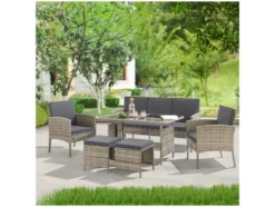 Polyrattan Gartenmöbel Sitzgruppe »Turin«, 6-tlg.