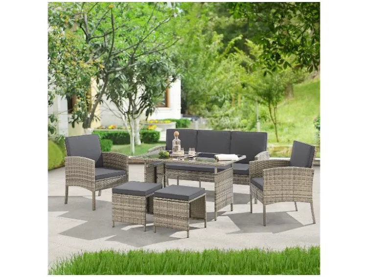 Polyrattan Gartenmöbel Sitzgruppe »Turin«, 6-tlg.