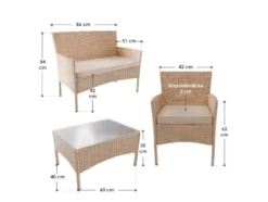 Polyrattan Gartenmöbel Sitzgruppe »Fort Myers«, 4-teilig