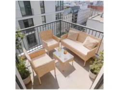 Polyrattan Gartenmöbel Sitzgruppe »Fort Myers«, 4-teilig