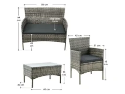 Polyrattan Gartenmöbel Sitzgruppe »Fort Myers«, 4-teilig
