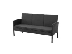 Polyrattan Gartenmöbel Sitzgruppe Turin schwarz