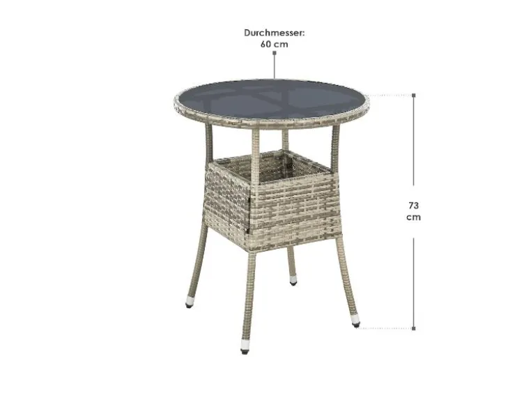 Polyrattan Gartentisch »Yoro« rund