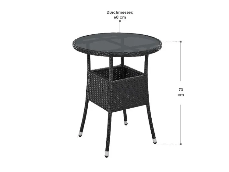 Polyrattan Gartentisch »Yoro« rund