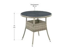 Polyrattan Gartentisch »Yoro« rund