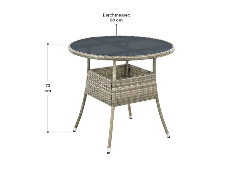 Polyrattan Gartentisch »Yoro« rund