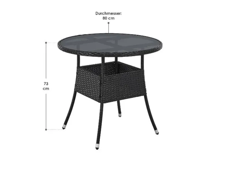 Polyrattan Gartentisch »Yoro« rund