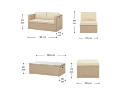 Polyrattan Lounge »Salou«, 6-tlg.